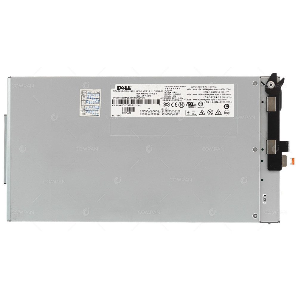 U462D DELL 1570W POWER SUPPLY FOR R900 0U462D, D1570P-S0, DPS-1570CB, 2121VCD